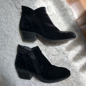 H London Anthropologie Velvet Booties